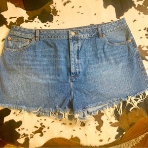 Asos Denim Cutoff Shorts Size 18